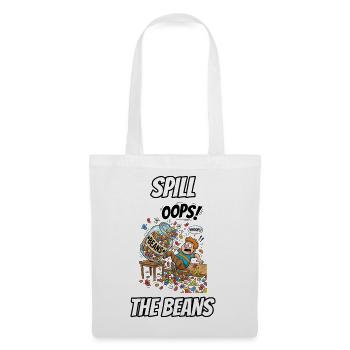 Spill the Beans – Lustige, wörtliche Idiom-Zeichentrickserie - Stoffbeutel - Weiß - Vorne