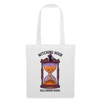 Magische Halloween-Sanduhr - Stoffbeutel - Weiß - Vorne
