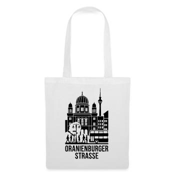 Oranienburger Straße Berlin Souvenir - Stoffbeutel - Weiß - Vorne
