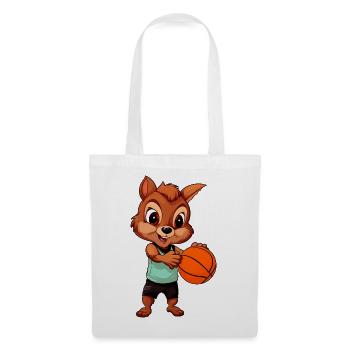 Basketballer Eichhörnchen - Stoffbeutel - Weiß - Vorne