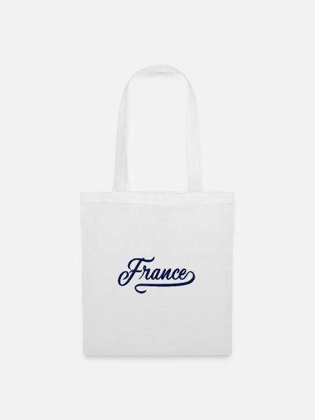 Frankreich - Stoffbeutel - Weiß