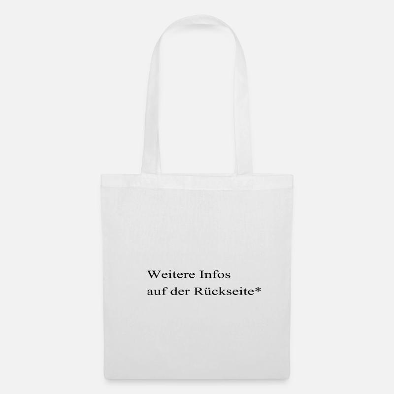 Weitere Infos auf der Rückseite* - Stoffbeutel - Weiß