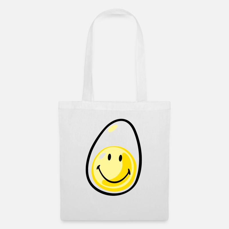 Smiley Hardboiled Egg - Stoffbeutel - Weiß