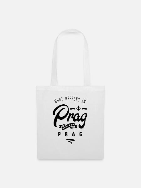 prag happens stays - Stoffbeutel - Weiß
