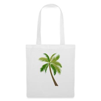palmier arbre palmiers - Sac en tissu - blanc - Devant