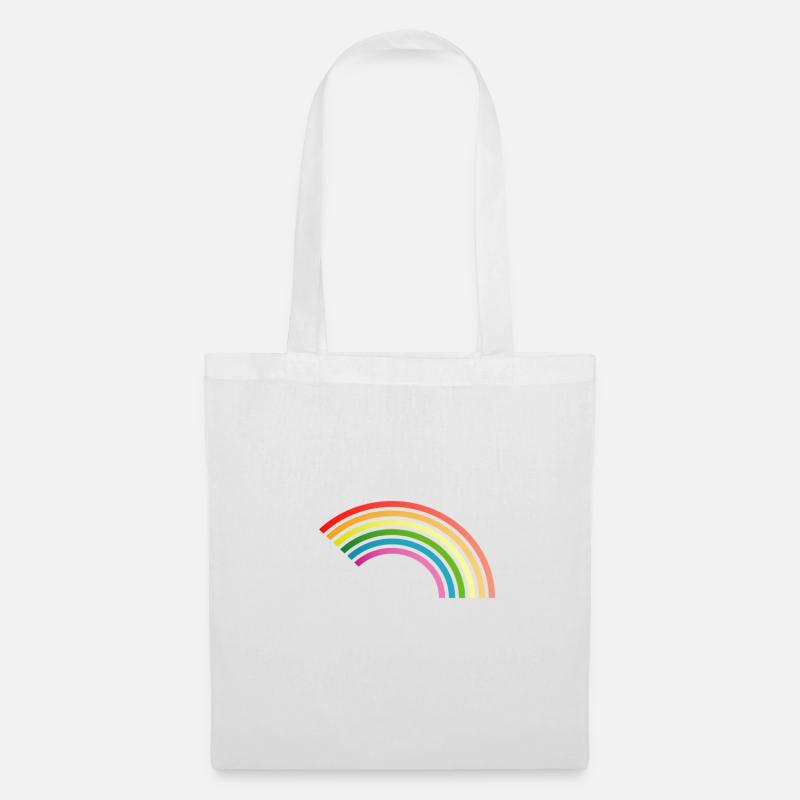 Regenbogen - Stoffbeutel - Weiß