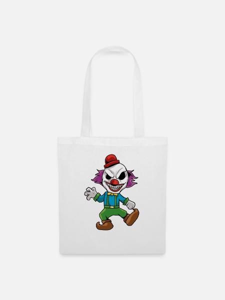 Clown - Stoffbeutel - Weiß