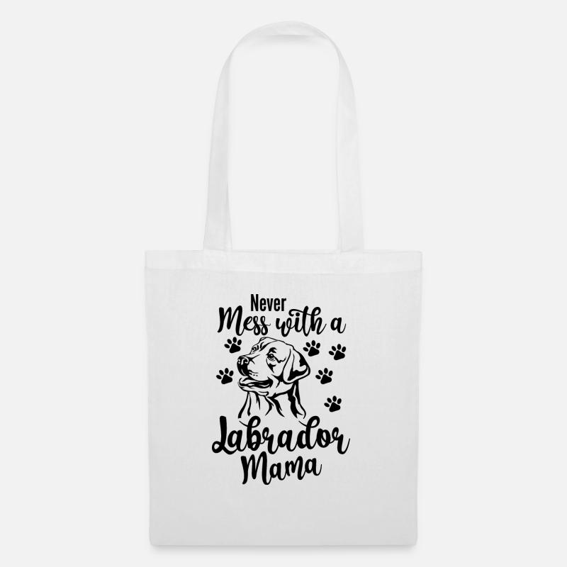 Never Mess With A Dog Mama - Stoffbeutel - Weiß