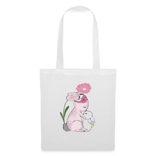 Süßes Hasendesign Mutter mit Kind - Kangaskassi