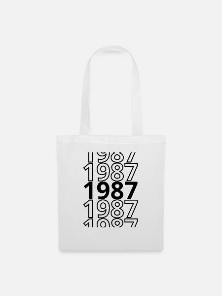 1987 1987 1987 - Stoffbeutel - Weiß