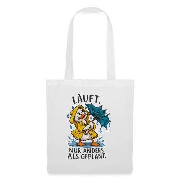 Lustige Ente – Anders als geplant - Stoffbeutel - Weiß - Vorne