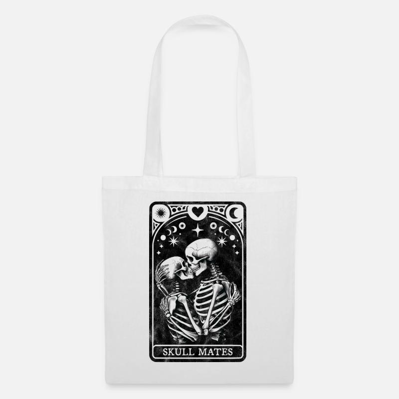 Schädel Mates Tarot - Stoffbeutel - Weiß
