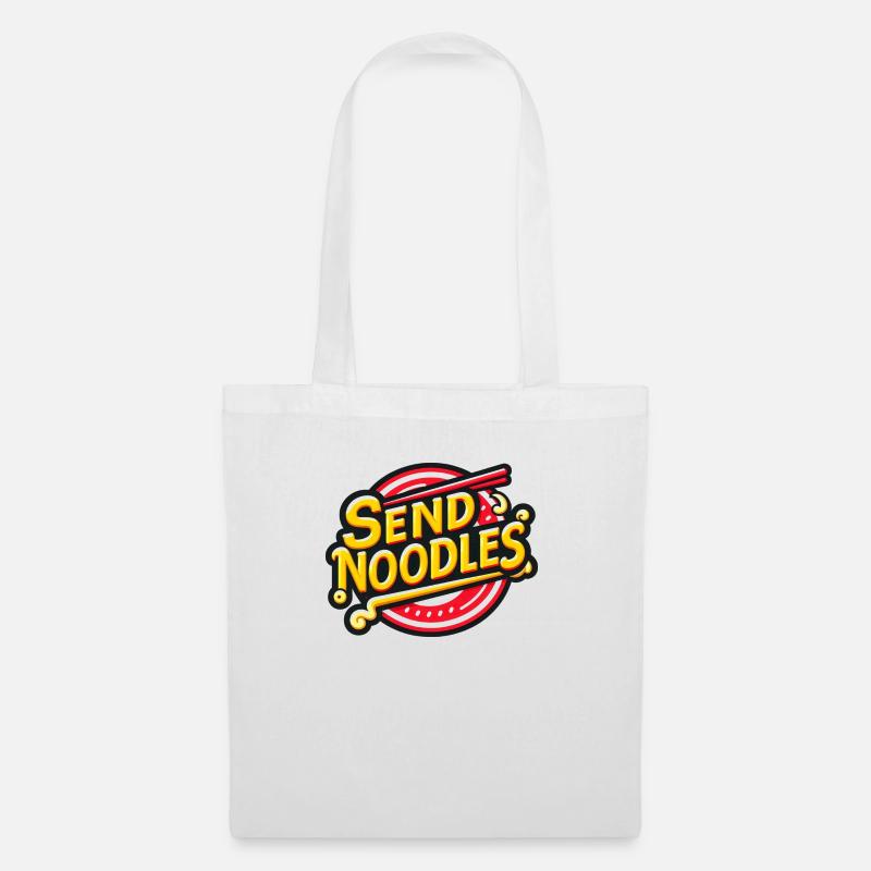 Send Noodles / Sende Nudeln - Stoffbeutel - Weiß