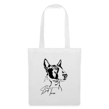BULL TERRIER Hunde Portrait Hund Wilsigns - Stoffbeutel - Weiß - Vorne