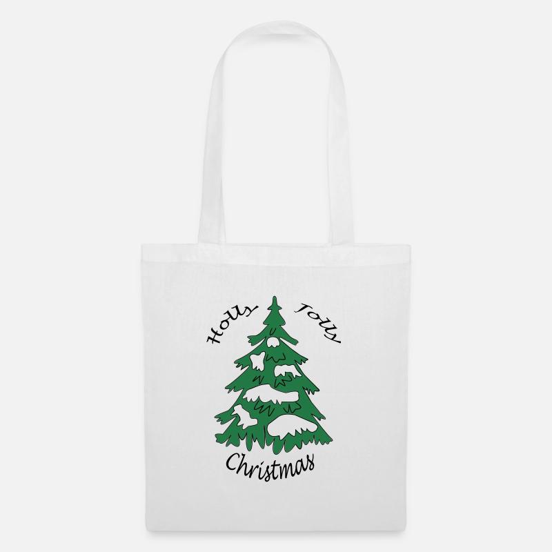 Holly Jolly Christmas - Stoffbeutel - Weiß