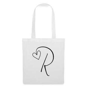 Lettre R Lettre R Calligraphie - Sac en tissu - blanc - Devant