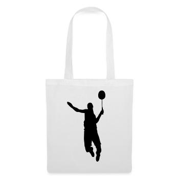 Tennis Badminton Federball Spieler Geschenk - Stoffbeutel - Weiß - Vorne