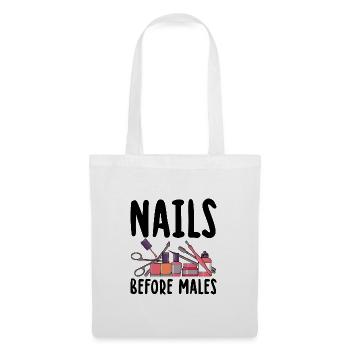 Peindre les ongles - Sac en tissu - blanc - Devant