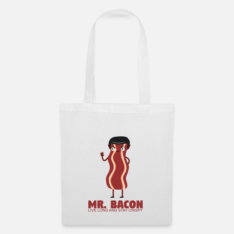 Mr.Bacon - Live long and stay crispy - Stoffbeutel - Weiß