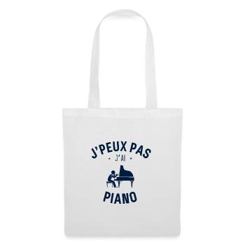 J peux pas j ai piano - Sac en tissu - blanc - Devant