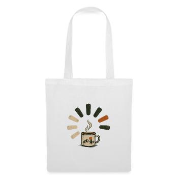 Dampfende Kaffeetasse - Stoffbeutel - Weiß - Vorne