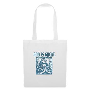 God Is Great – Praying Woman Faith Design - Tote Bag - white - Front