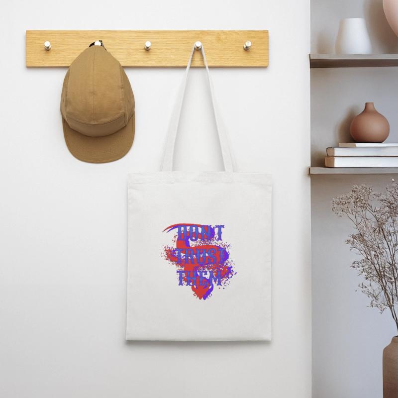 Don't Trust Them – Dark Statement Graphics Tote Bag