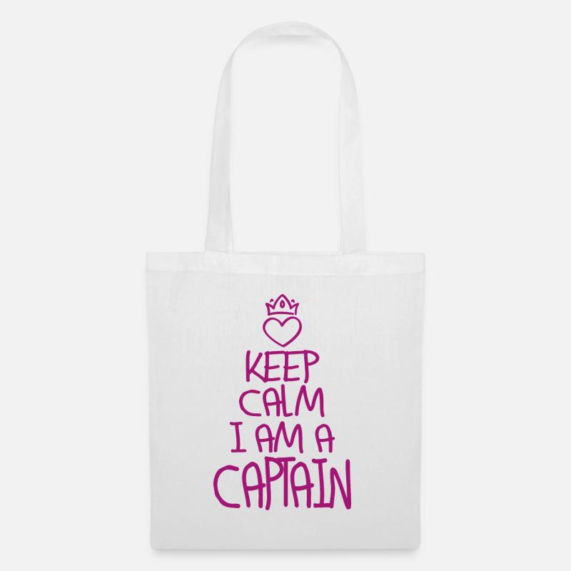 Keep Calm Kapitän cool Kapitän Geschenk - Stoffbeutel - Weiß