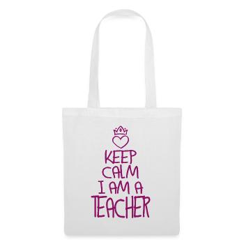 Gardez calme Enseignant Cool Cadeau d’enseignant - Sac en tissu - blanc - Devant