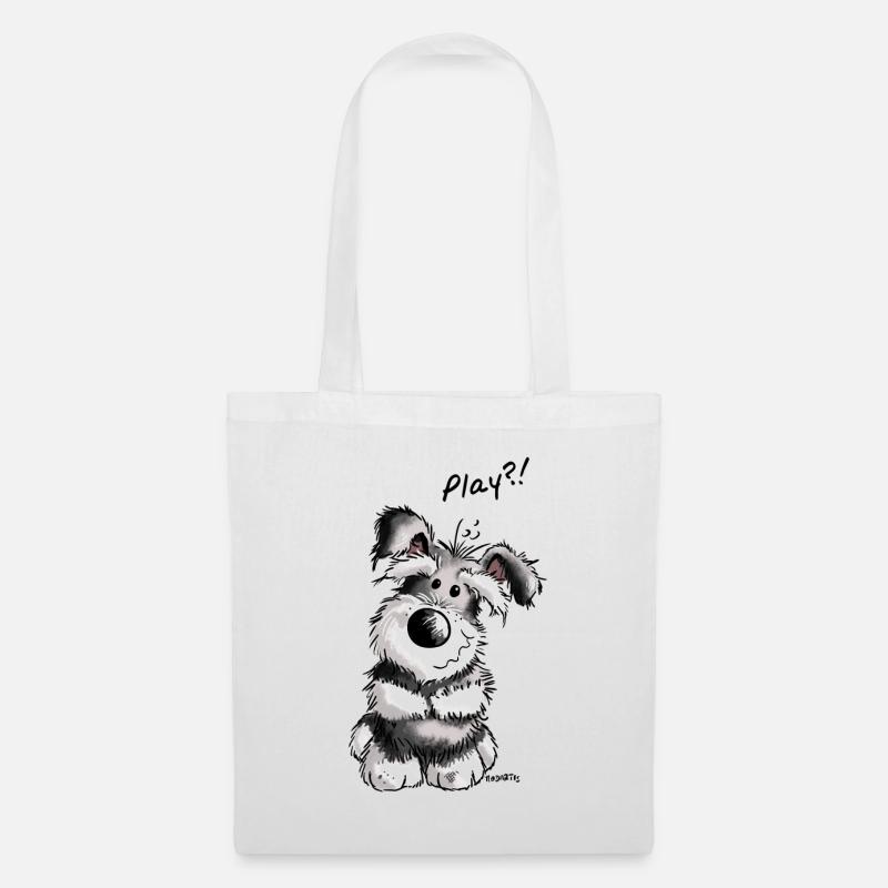 Play Schnauzer - Stoffbeutel - Weiß
