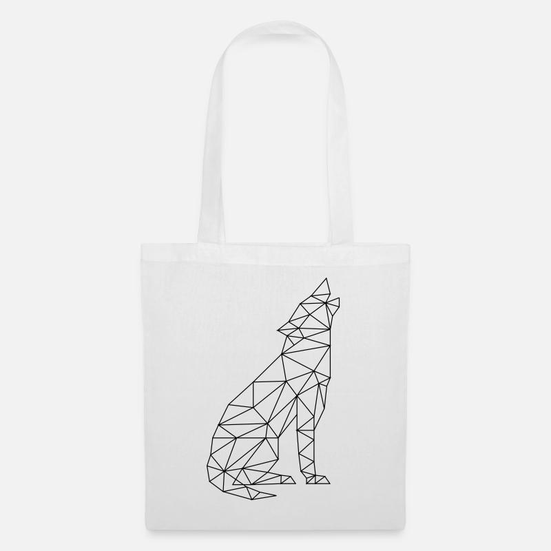 Wolf Call Wolf Contour Silhouette - Tote Bag - white