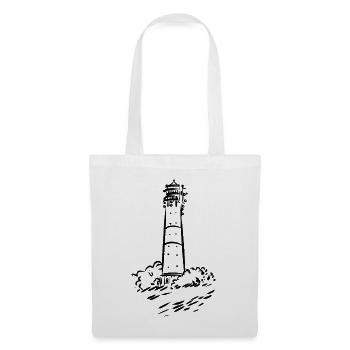 Leuchtturm Hörnum Sylt Art Design - Stoffbeutel - Weiß - Vorne