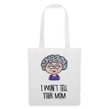 Old Woman Grandma Glasses Statement Grandmother Grandson - Tote Bag - white - Front
