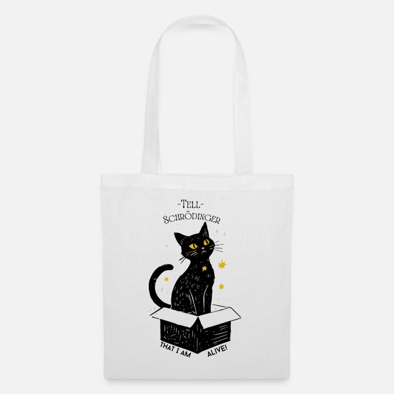 Schrödingers Katze - Stoffbeutel - Weiß