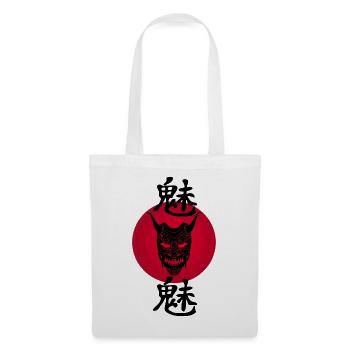 Démon noir et soleil rouge - Sac en tissu - blanc - Devant