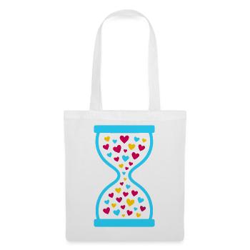 Love Never Stops-Hourglass of Timeless Love  - Tote Bag - white - Front