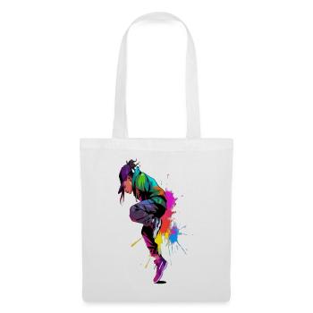 Street Dancer Colorful Paint Splash Hip Hop Art - Stoffbeutel - Weiß - Vorne