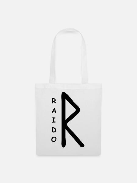 Raido Rune Runen - Stoffbeutel - Weiß