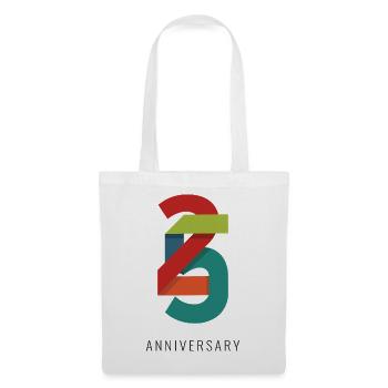 25 Years – Modern Anniversary Design - Tote Bag - white - Front