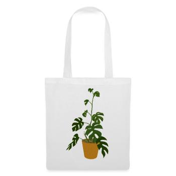 Monstera Deliciosa - Stoffbeutel - Weiß - Vorne