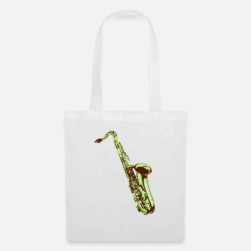 saxophone - Stoffbeutel - Weiß