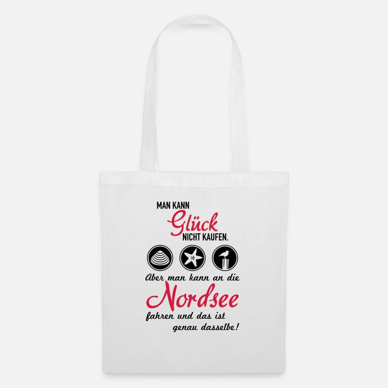 Glück Nordsee - Stoffbeutel - Weiß