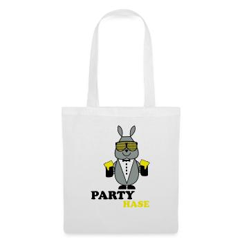 party_hase - Stoffbeutel - Weiß - Vorne