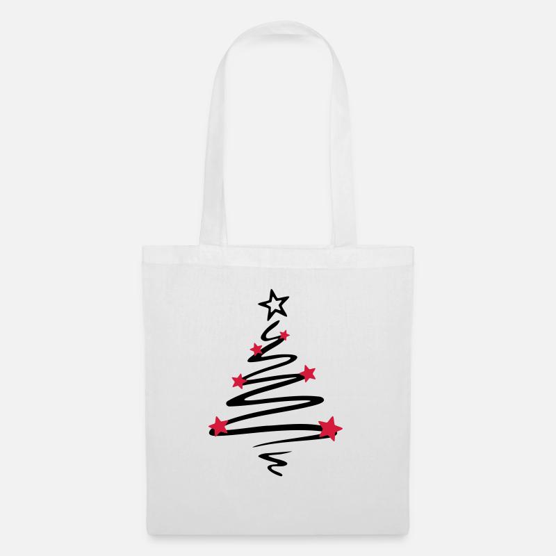 Weihnachten - Weihnachtsbaum - Stoffbeutel - Weiß
