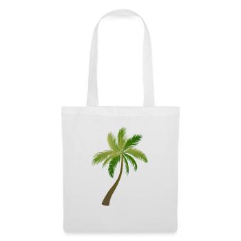 palmier arbre palmiers - Sac en tissu - blanc - Devant