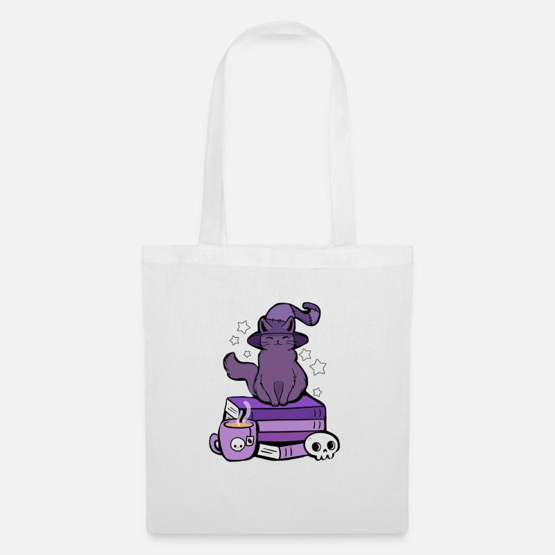 WITCH CAT - Stoffbeutel - Weiß