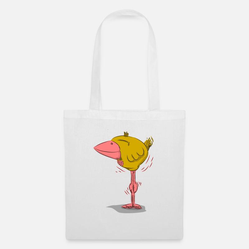 Oiseau Friedolin tout simplement heureux - Sac en tissu - blanc