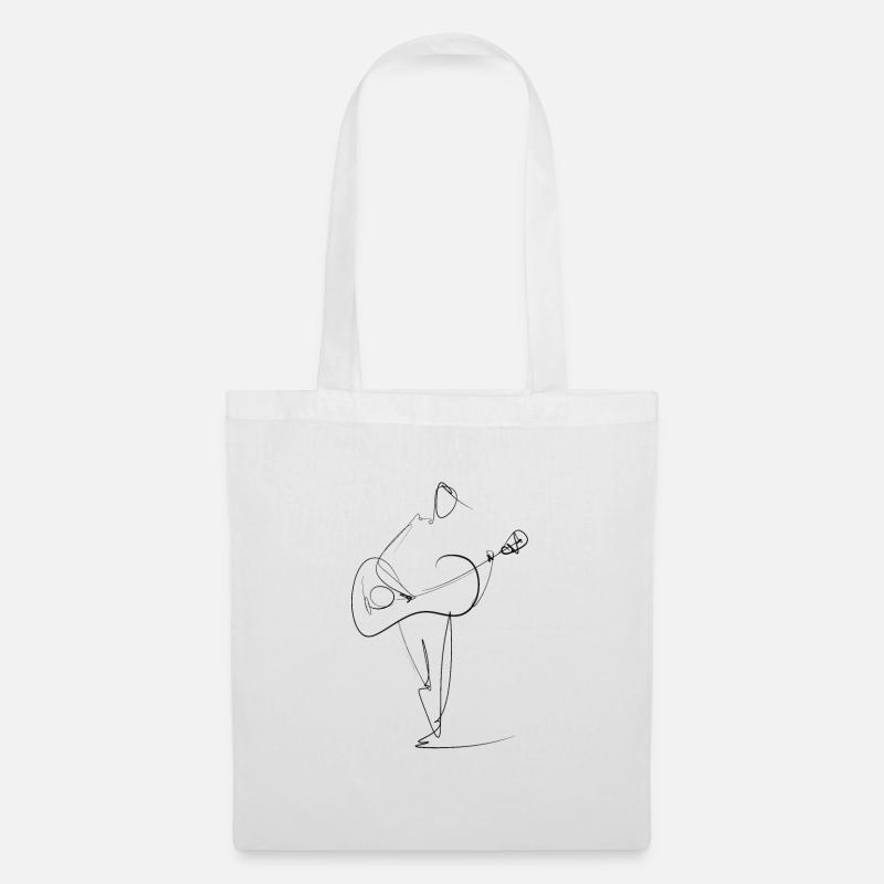 Gitarre - Stoffbeutel - Weiß