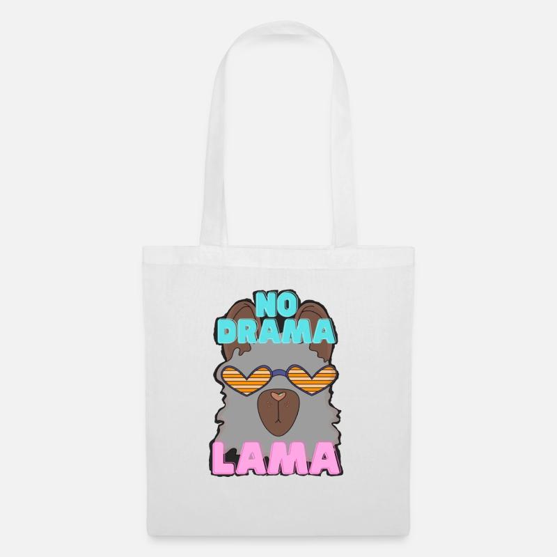 NO DRAMA LAMA - Stoffbeutel - Weiß