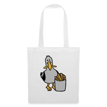 Joyeuses frites volées à la mouette - Sac en tissu - blanc - Devant